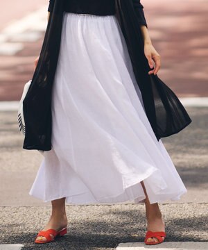 【一部店舗限定/CLASSY.掲載】LIBECO フレアスカート