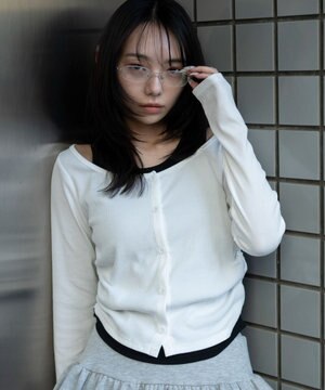  カーデドッキングレイヤードロンT