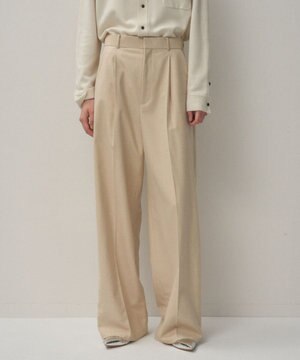 MERINO COLLEGE FLANNEL | タックワイドパンツ