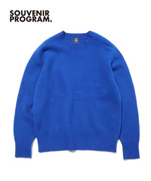  【J.PRESS ORIGINALS】【UNISEX】Shaggy Saddle Crew Neck Sweater