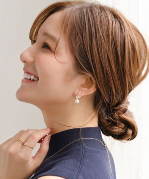  ≪TV番組着用商品≫クラシカルドロップパールイヤリング　ゴールド