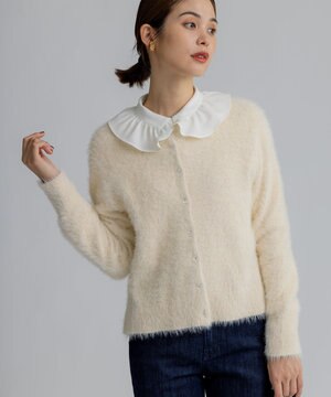  【前後着用可】2WAYナイロンファー ニット