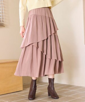  アシンメトリーティアード スカート