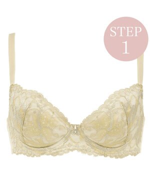  【BRADELIS New York】　ジャスミンステップ1ブラ23A1　しっかりバストを集めてナチュラルなシルエットを作る補整ブラ