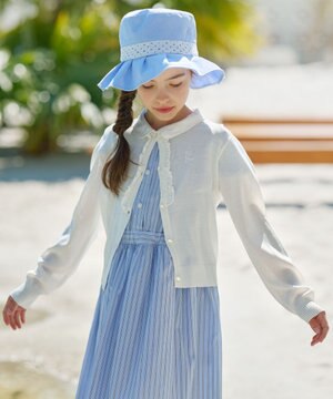  【110-140cm】シアー カーディガン