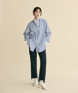  【洗濯機可】ロールアップカフスシャツ