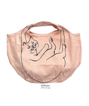  2673【ミニサイズ エコバッグ：ネコ柄】/ NA.ルーショッパーミニ.マルシェ-B