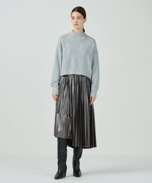  ラメフェザーニットトップ