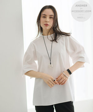 【ANSWER for アクセサリーLOVER】ビッグカフスクルーネックブラウス