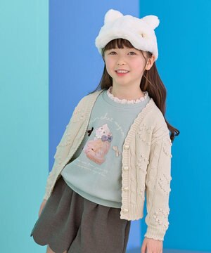 ハート ニット カーディガン