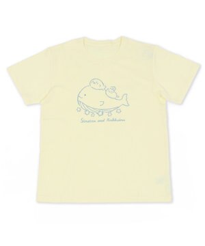 しろたん Tシャツ 半袖 《星くじら柄》クリーム色 S/M/L/XL レディース メンズ ユニセックス 男女兼用 半袖 あざらし アザラシ かわいい キャラクター マザーガーデン 父の日 父の日ギフト