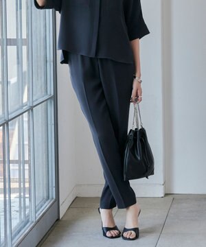  【洗える】ライトダブルクロス ドロストパンツ