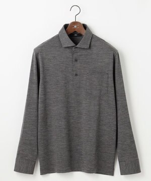  【ふっくらあたたかウール100％】ウールダディポロシャツ