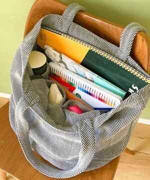  1286【A4サイズ収納】SN.ミディアム.リサイクルコットンH-A