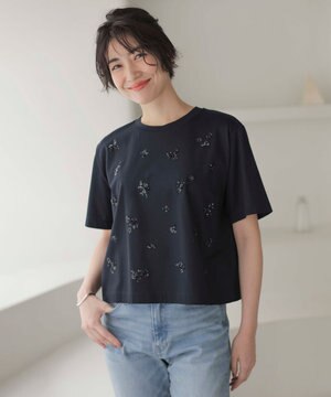 【洗える】スパンコール Ｔシャツ