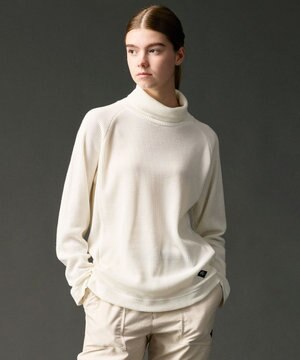 【日本製/ソフト】ソフトウォームワッフル タートルネック Tシャツ