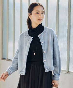  【洗える】ウスカルデニム ジャケット