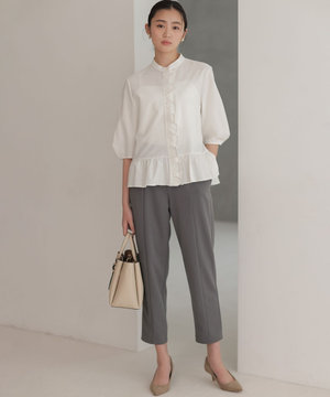 【WEB限定】ジョーゼットジャージーテーパード パンツ