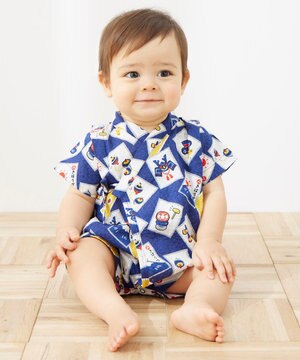  【ミキハウス】【60-80cm】甚平オール