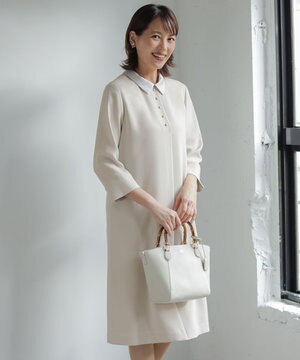  【2way】セラテリーダブルクロス 襟付き ワンピース