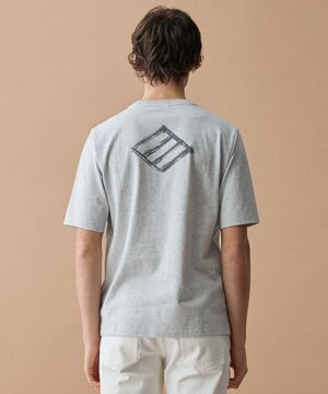  【キングサイズ・滑らかな肌触り】ダイヤロゴバックプリント Tシャツ