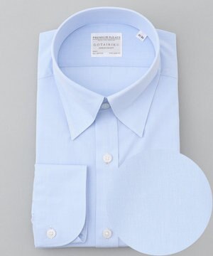  【形態安定】PREMIUMPLEATS_スナップダウン 通年ドレスシャツ