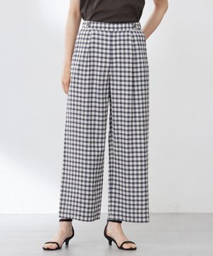 【洗える】アセVisギンガム イージー パンツ