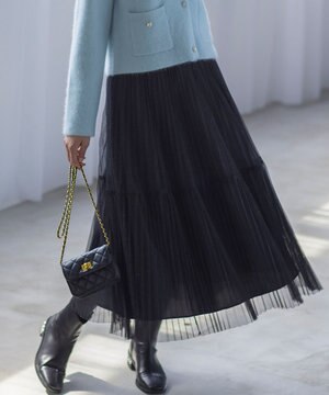 ラメチュールプリーツ スカート