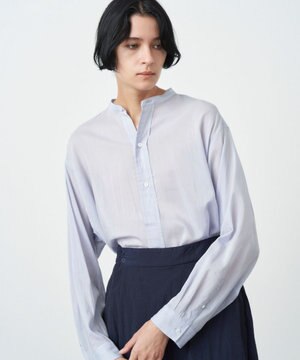  COTTON SILK LAWN | オーバーサイズバンドカラーシャツ