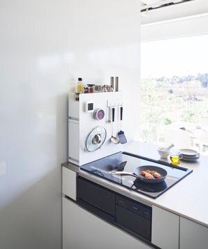  隠せる調味料ラック タワー 2段 ホワイト