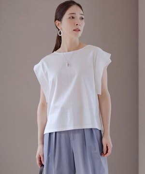  ハシゴレースフレンチスリーブ カットソー