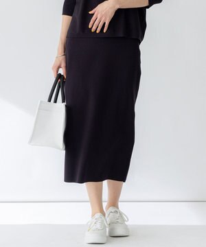  【洗える】コンフォートストレッチ ニット タイト スカート