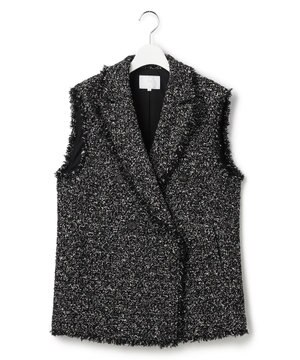  【GOLD LABEL】CAMPOREバイカラーツイード ジレ