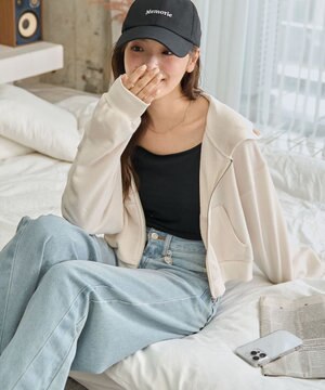  ショートジップパーカー