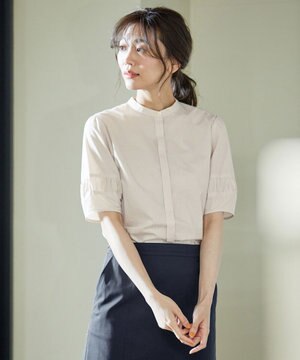 洗える】BEZ Cリネン変形ギンガム スタンドカラー ブラウス / J.PRESS LADIES L | ファッション通販  【公式通販】オンワード・クローゼット