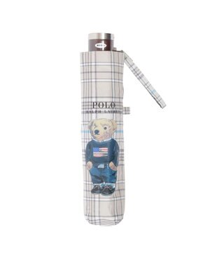  POLO RALPH LAUREN 遮光 晴雨兼用 折りたたみ日傘 チェック ポロベア