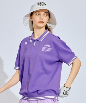 【WOMEN】ワッフルハーフジップポロ ゴルフウェア レディース