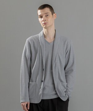  新素材【洗える/清涼感】メランジクロスジャージー　カットソージャケット