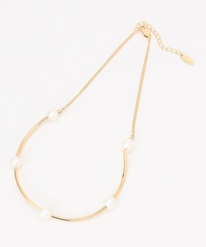  カーブバー淡水パール ネックレス