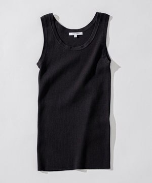  【洗える】ニットリブ タンクトップ