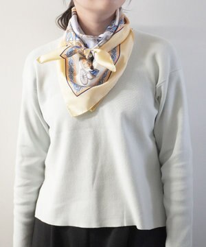 ＜秋の新色！＞【伝統横濱スカーフ】馬車行列  大判 シルクツイル スカーフ