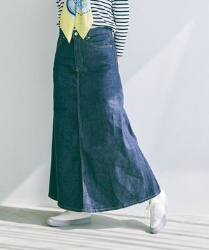  人気NO.1 デニムスカート リジッドブルー