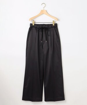  バックウォームサテン ドロストワイドパンツ
