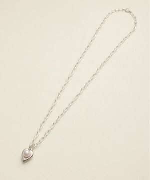  シルバー925 ハートピンクアコヤパールネックレス