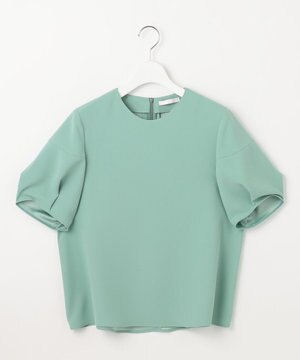 【SHIHOさんコラボ・洗える】バックサテンジョーゼット ブラウス