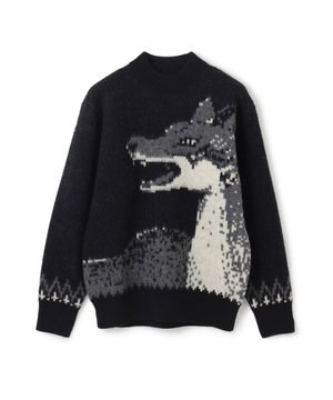  【LEON 掲載】【HIGH GRADE LINE】ウルフジャガード  モックネック