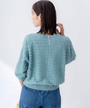  【WEB限定】カットジャガードドルマンスリーブ ニット