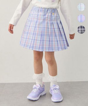 チェックプリーツスカパン