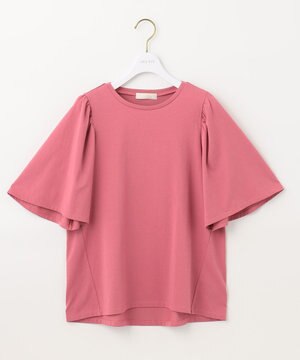  【UVケア】プレーティングジャージー フレアスリーブ カットソー