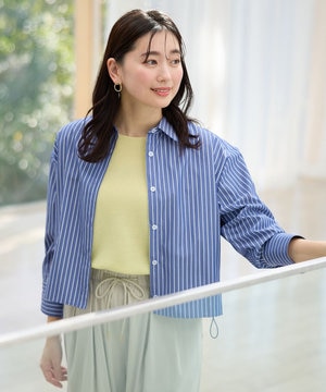 ストライプドロストシャツ